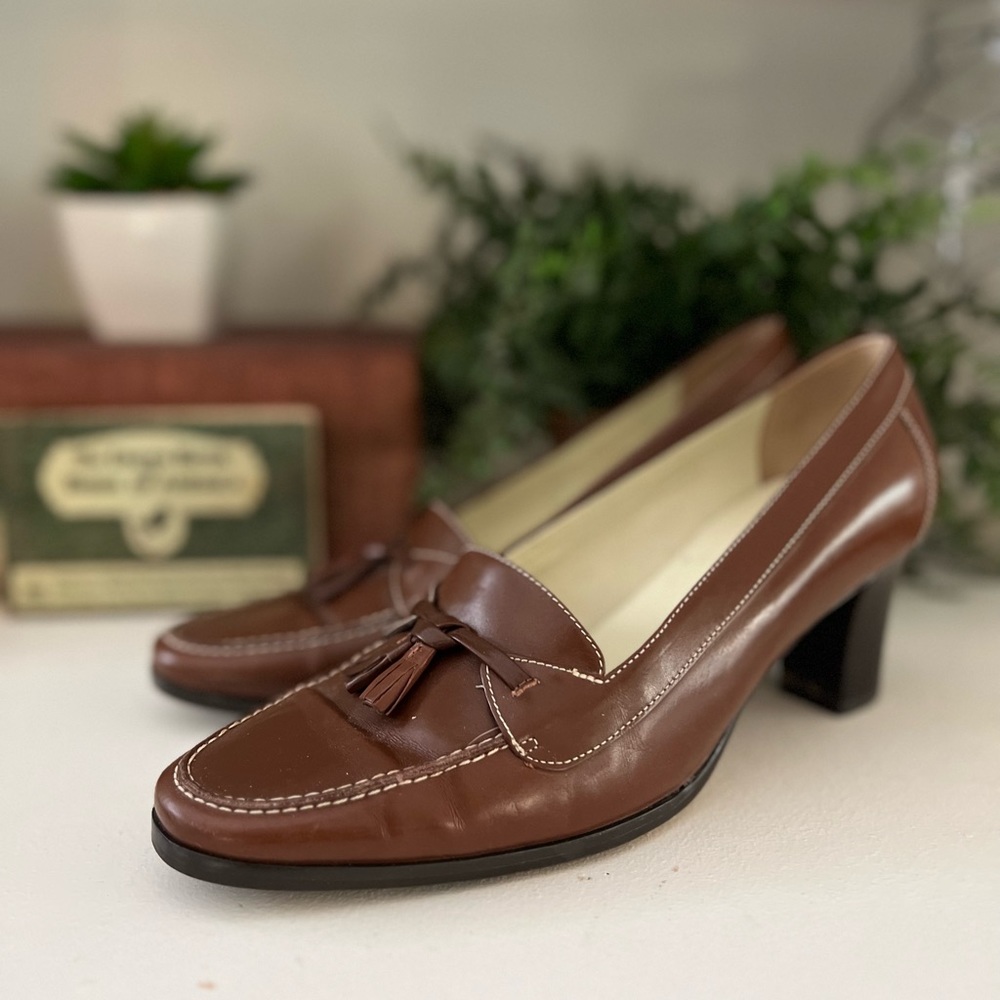 Lauren Ralph Lauren Gemini Brown Camel Pumps 8.5